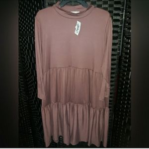 Womens 2xl Ruffle shirt dress